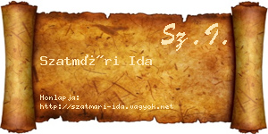 Szatmári Ida névjegykártya