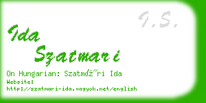 ida szatmari business card